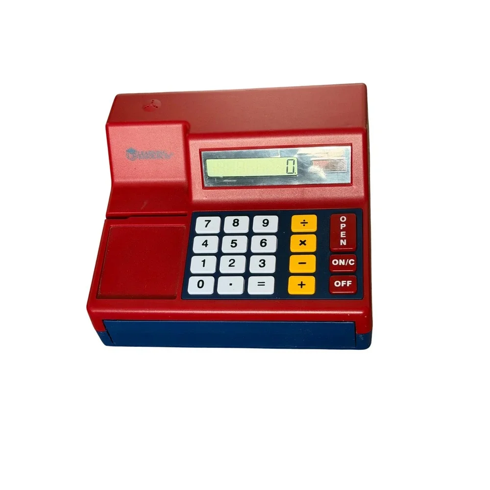 Learning Resources Pretend Play Calculator Cash Register Solar/Battery Vintage